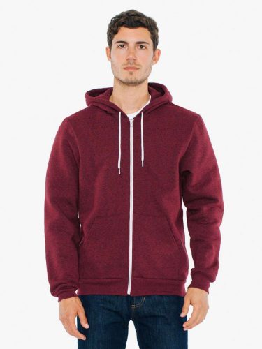 American Apparel AAMT497 UNISEX MOCK TWIST HOODED ZIP SWEATSHIRT S