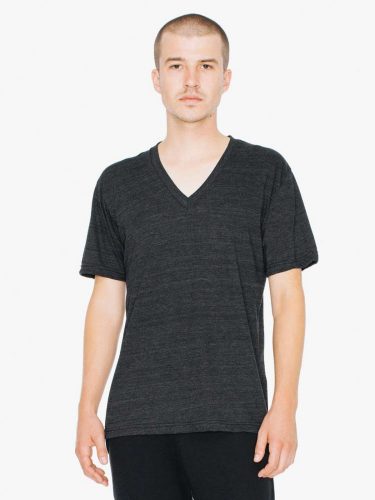 American Apparel AATR461 UNISEX TRI-BLEND RÖVID UJJÚ V-NYAKÚ PÓLÓ L