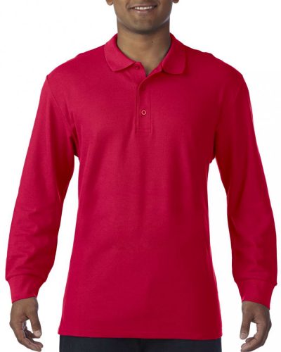 Gildan GI85900 PREMIUM COTTON® ADULT LONG SLEEVE DOUBLE PIQUÉ POLO 3XL