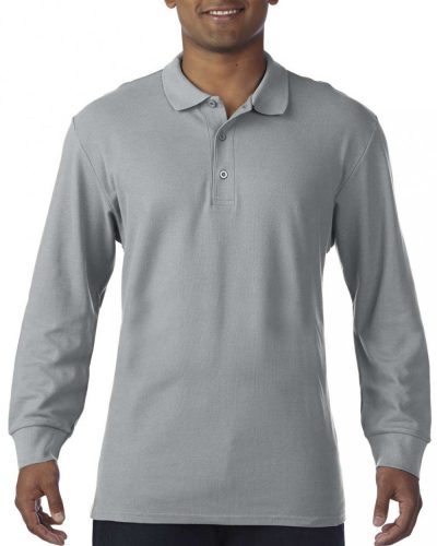 Gildan GI85900 PREMIUM COTTON® ADULT LONG SLEEVE DOUBLE PIQUÉ POLO 3XL