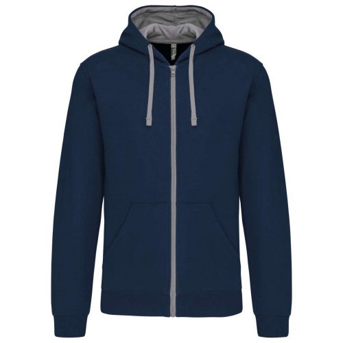 Kariban KA466 MEN'S CONTRAST HOODED FULL ZIP SWEATSHIRT M