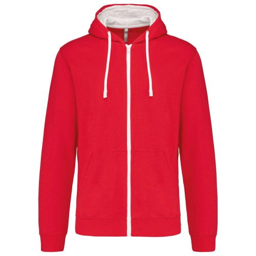 Kariban KA466 MEN'S CONTRAST HOODED FULL ZIP SWEATSHIRT 2XL