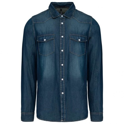 Kariban KA519 MEN'S LONG-SLEEVED DENIM SHIRT M