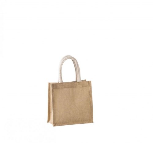 Kimood KI0272 JUTE CANVAS TOTE - SMALL U