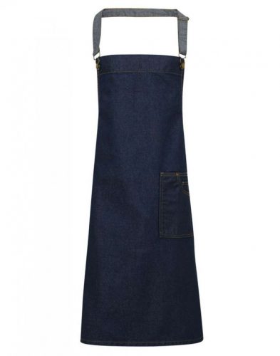 Premier PR134 'DISTRICT' WAXED LOOK DENIM BIB APRON U