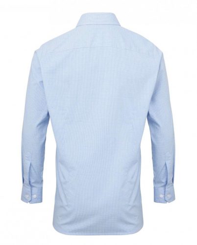 Premier PR220 MEN'S LONG SLEEVE GINGHAM COTTON MICROCHECK SHIRT L