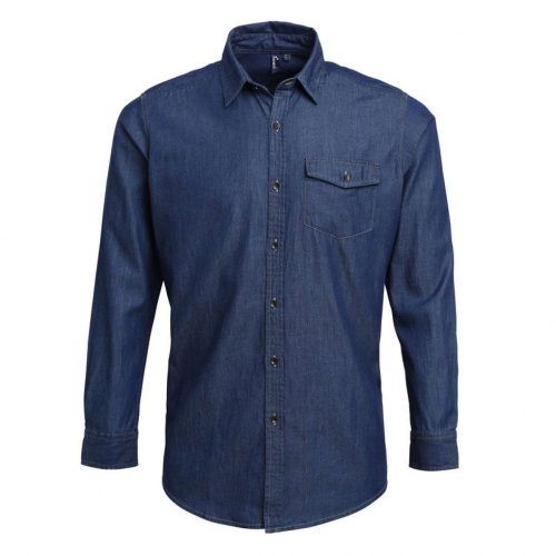 Premier PR222 MEN’S JEANS STITCH DENIM SHIRT XS