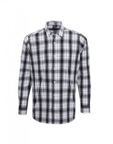 Premier PR254 'GINMILL' CHECK - MEN'S LONG SLEEVE COTTON SHIRT 2XL