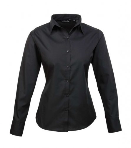 Premier PR300 WOMEN'S LONG SLEEVE POPLIN BLOUSE XS