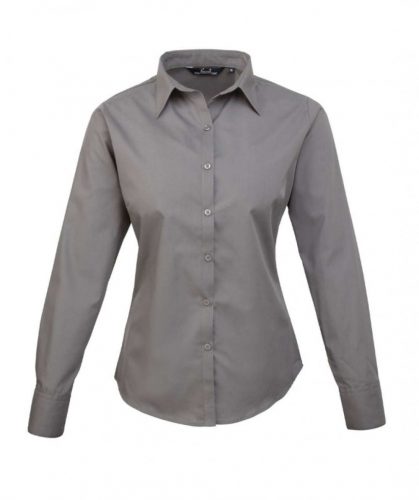 Premier PR300 WOMEN'S LONG SLEEVE POPLIN BLOUSE XS