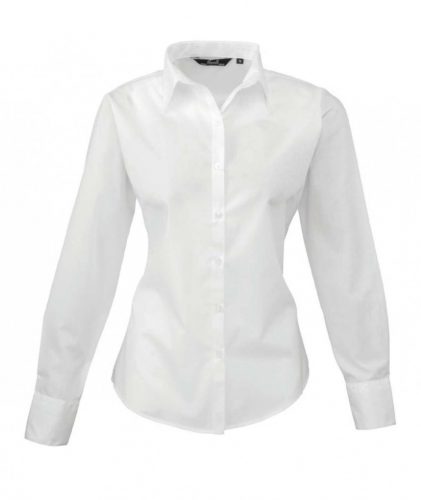 Premier PR300 WOMEN'S LONG SLEEVE POPLIN BLOUSE XS