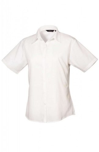 Premier PR302 WOMEN'S SHORT SLEEVE POPLIN BLOUSE L