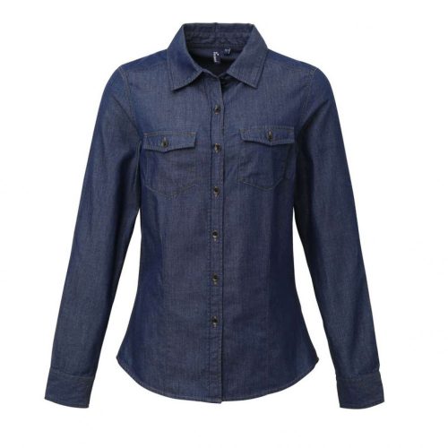 Premier PR322 WOMEN'S JEANS STITCH DENIM SHIRT L