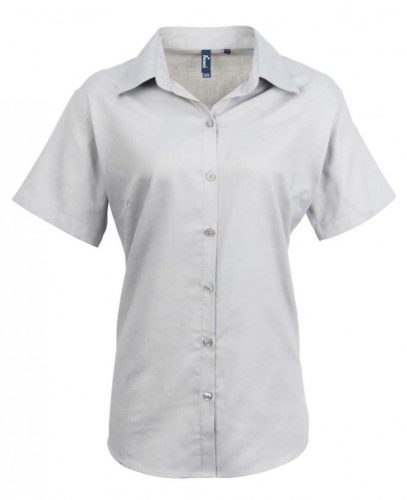 Premier PR336 WOMEN'S SHORT SLEEVE SIGNATURE OXFORD BLOUSE 4XL