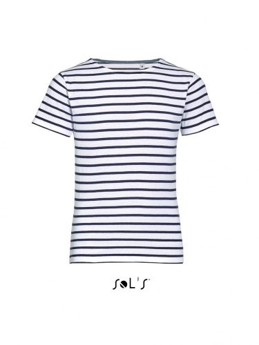 SOL'S SO01400 SOL'S MILES KIDS - ROUND NECK STRIPED T-SHIRT 12A